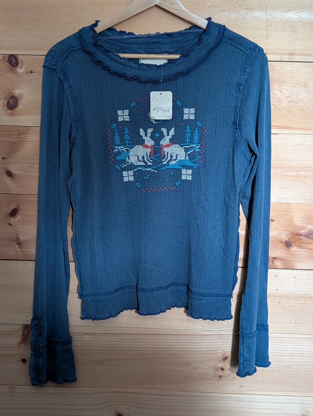 Free People Through The Woods Top *Super Cute Detail *Medium * NWT - Picture 2 of 2